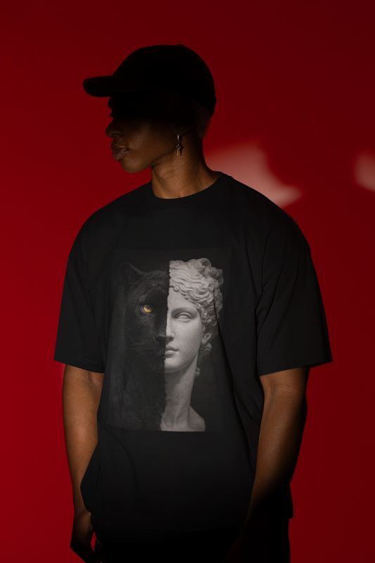 Inner Animal Panther Graphic T-Shirt – Dark Surreal Strength Design, Minimalist Streetwear Tee