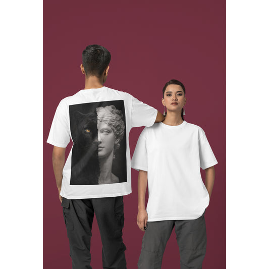 Black Panther Statue Back Graphic T-Shirt – Dark Luxury Statement Tee