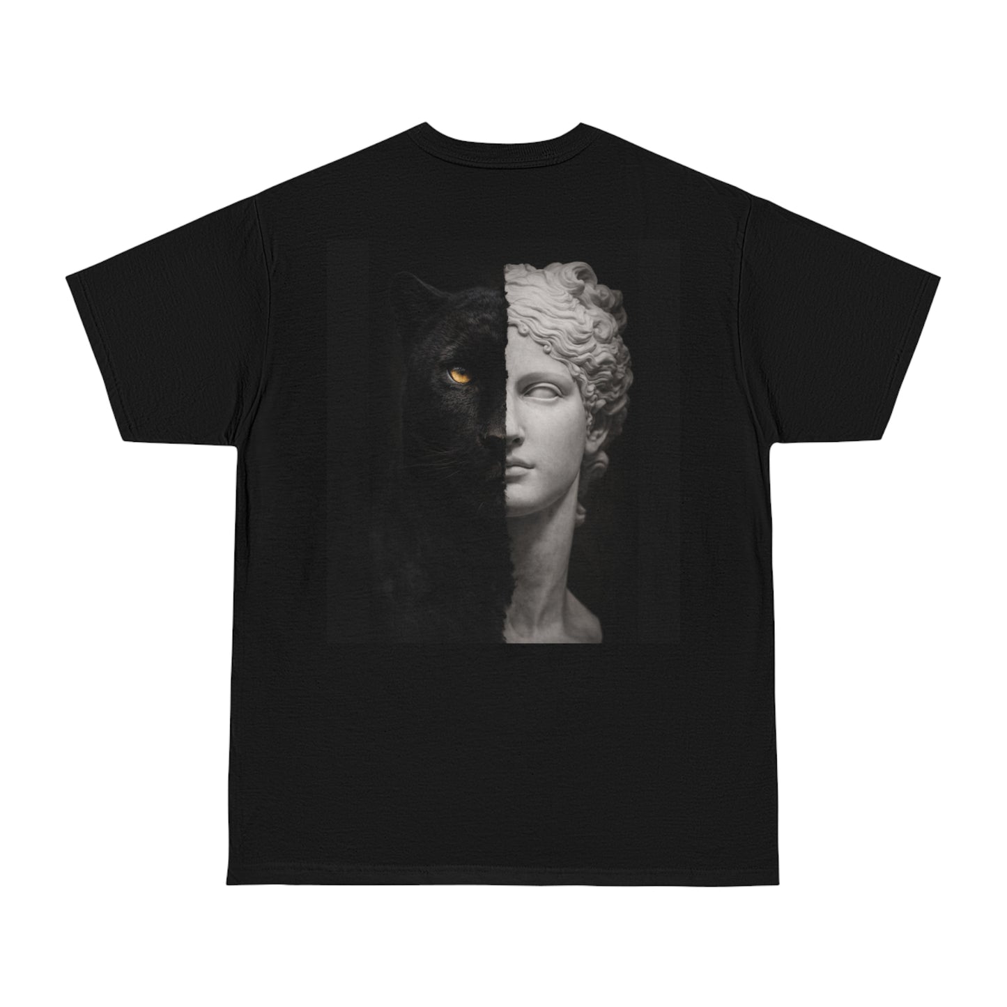 Black Panther Statue Back Graphic T-Shirt – Dark Luxury Statement Tee