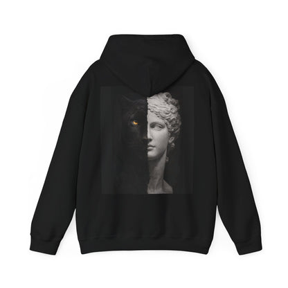 Black Panther Statue Back Graphic Hoodie – Dark Luxury Statement Hoodie