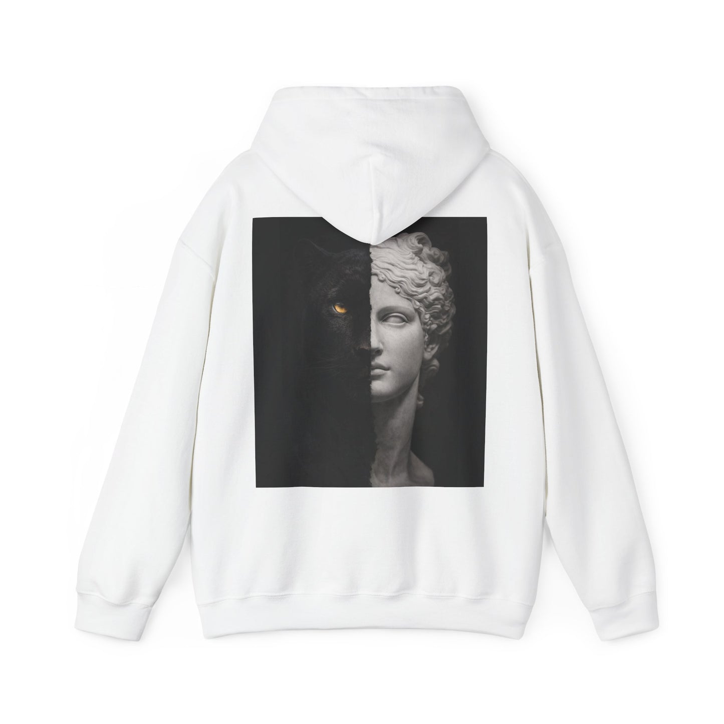 Black Panther Statue Back Graphic Hoodie – Dark Luxury Statement Hoodie