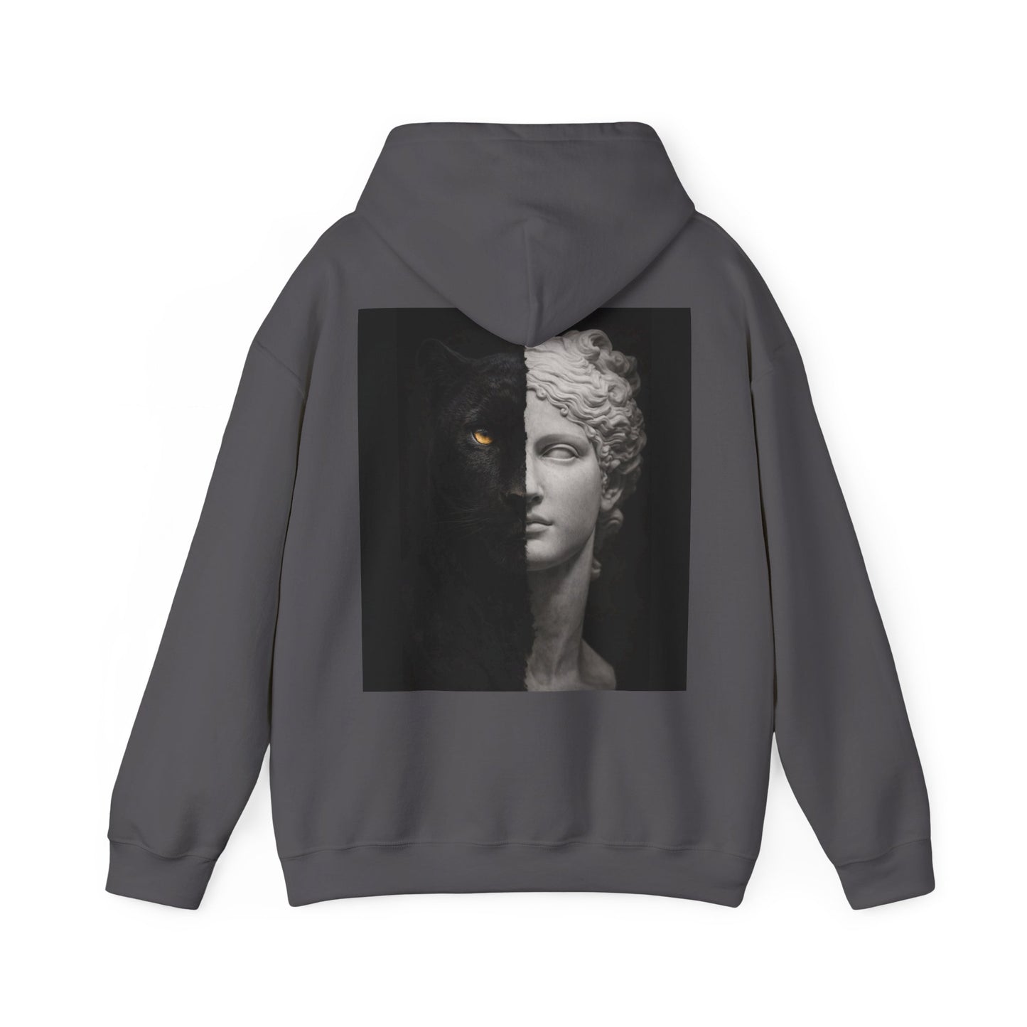 Black Panther Statue Back Graphic Hoodie – Dark Luxury Statement Hoodie