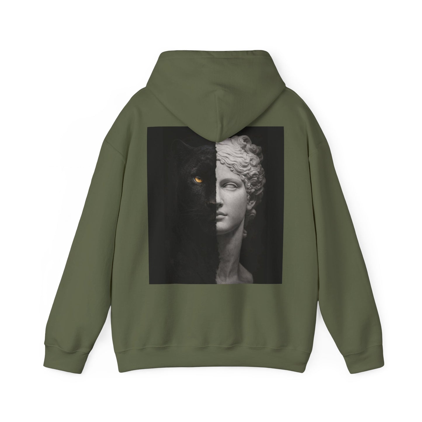 Black Panther Statue Back Graphic Hoodie – Dark Luxury Statement Hoodie