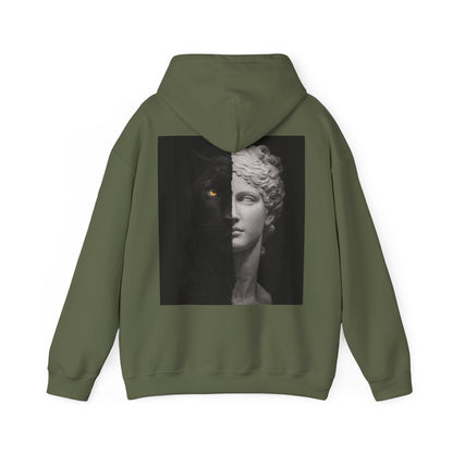 Black Panther Statue Back Graphic Hoodie – Dark Luxury Statement Hoodie