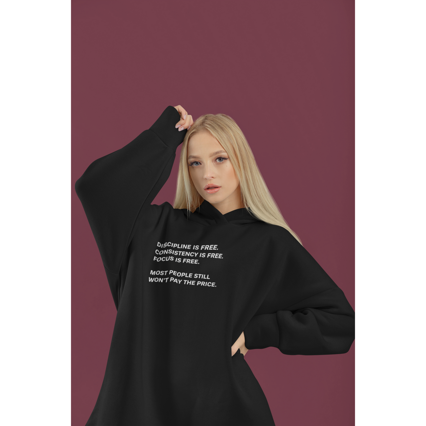By Any Means Necessary Front & Back Graphic Hoodie – Dark Luxury Statement Hoodie