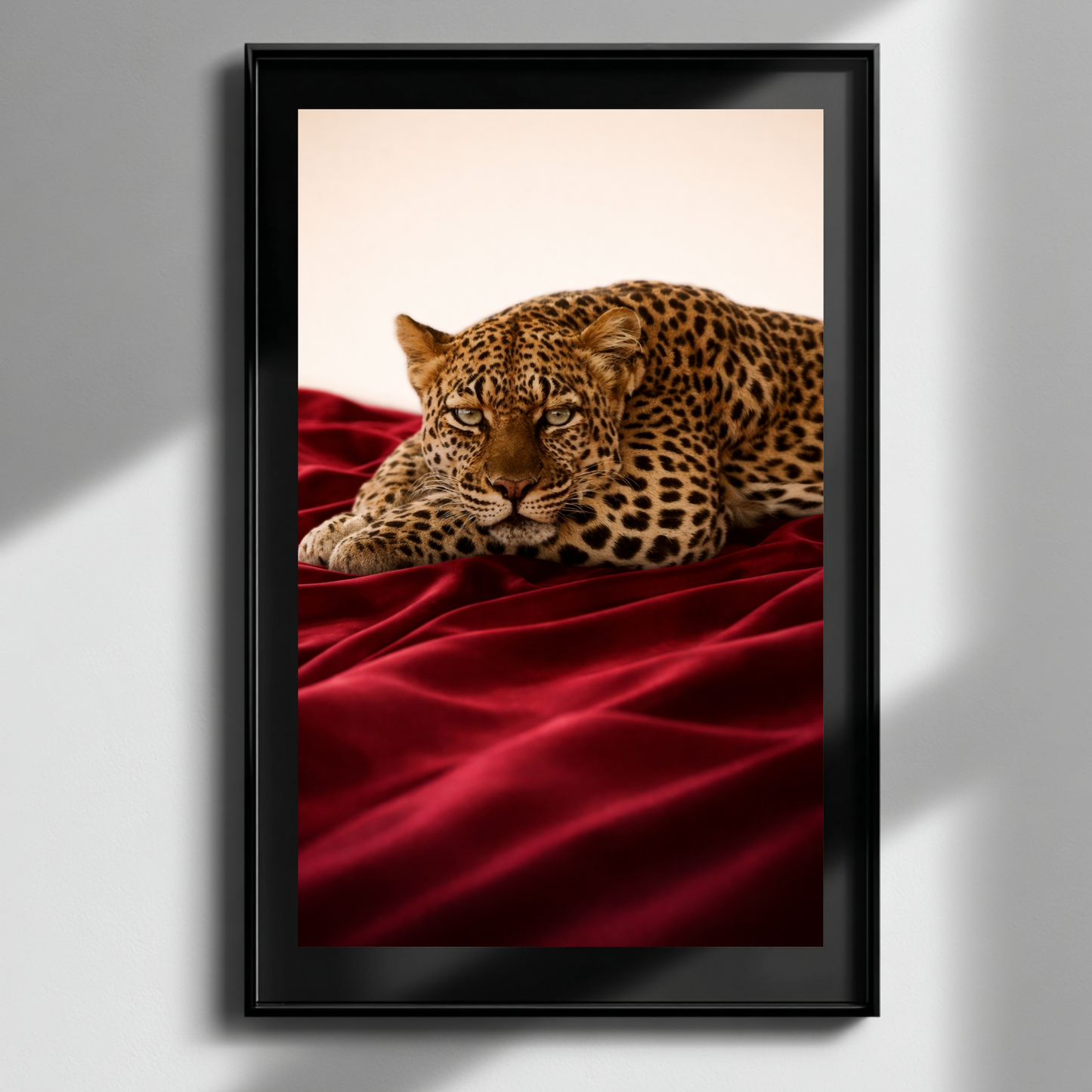 leopard wall art print framed classic interior wall decor