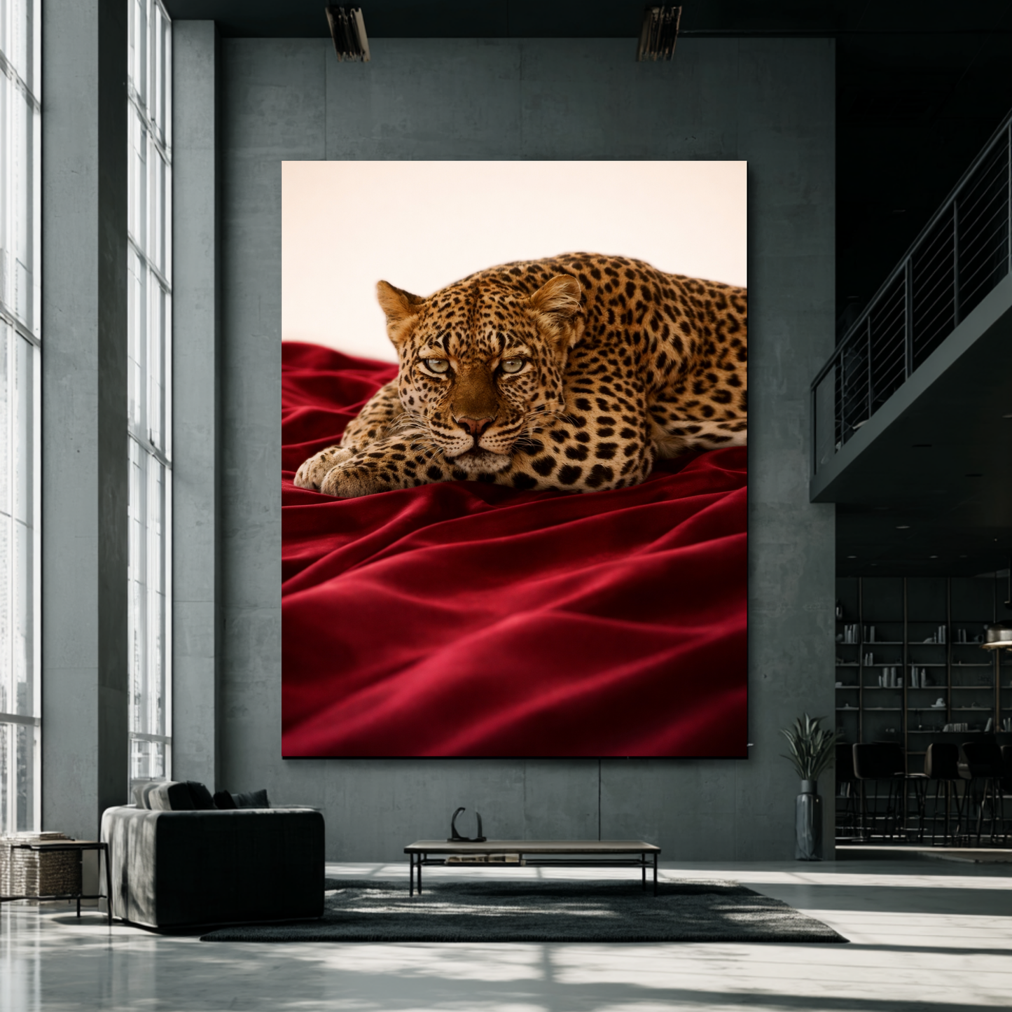 oversized leopard wall art print for statement wall decor