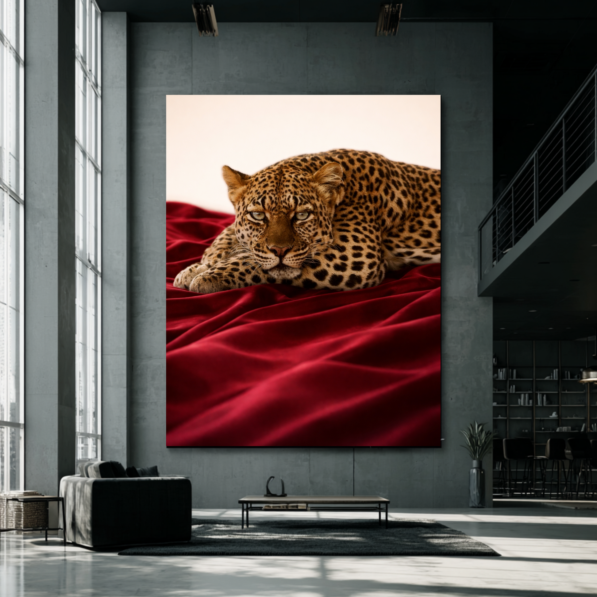 oversized leopard wall art print for statement wall decor
