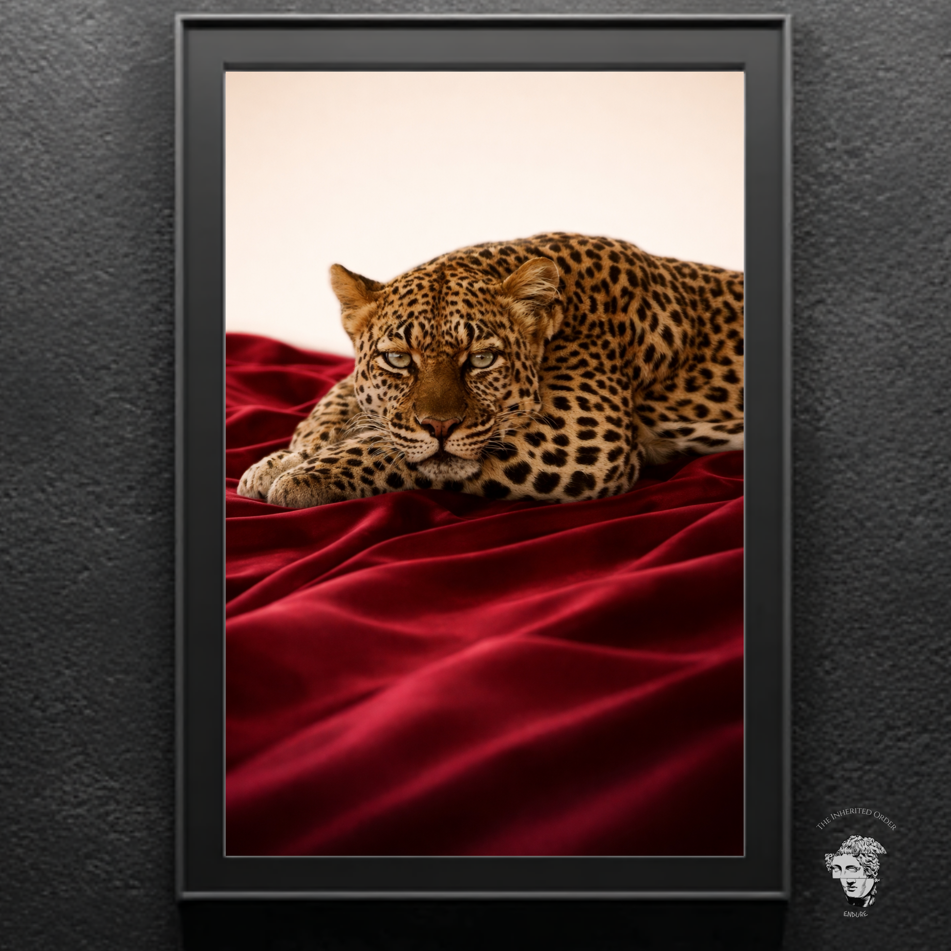 leopard wall art print framed wildlife wall decor vertical